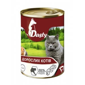 Консервы Dasty для взрослых кошек с говядиной 415 г