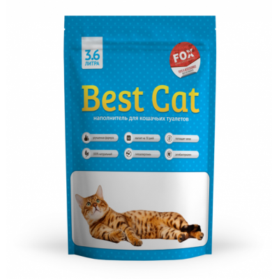 Best Cat Blue - силикагелевый наполнитель для туалета с ароматом мяты 3,6л