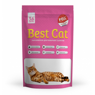 Best Cat Pink - силикагелевый наполнитель для туалета с цветочным запахом 3,6л