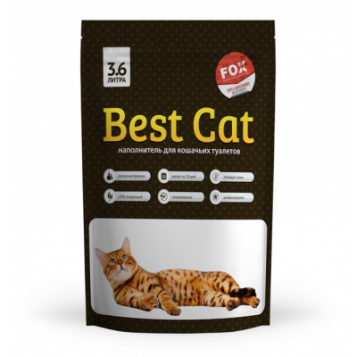 Best Cat White - силикагелевый наполнитель для туалета (без аромата) 3,6л