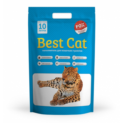 Best Cat Blue - силикагелевый наполнитель для туалета с ароматом мяты 10л