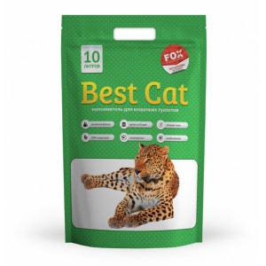 Best Cat Green - силикагелевый наполнитель для туалета с ароматом зеленого яблока 10л