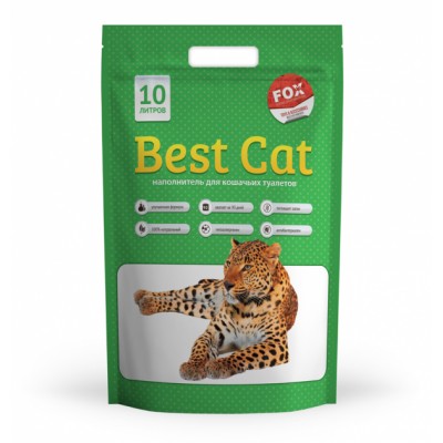 Best Cat Green - силикагелевый наполнитель для туалета с ароматом зеленого яблока 10л