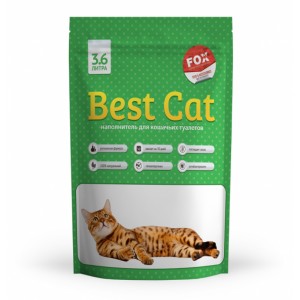 Best Cat Green - силикагелевый наполнитель для туалета с ароматом зеленого яблока 3,6л