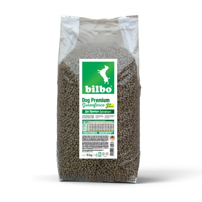 Bilbo Dog Premium Greenforce - корм для активных собак и щенков 15 кг