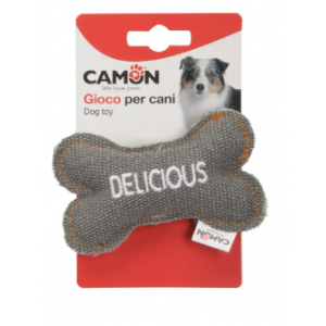 Игрушка для собак Camon - Косточка "Delicious" из ткани, 10,5см