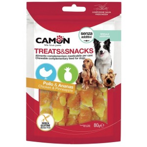 Лакомство для собак Camon - Treats & Snacks Ананас и кусочки курицы, 5см - 80г