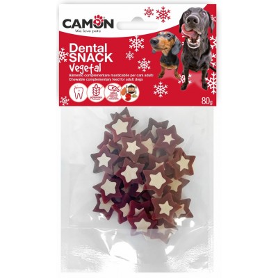 Лакомство для собак Camon - Dental Vegetal Stars, 2,5x2,5x0,4см - 80г