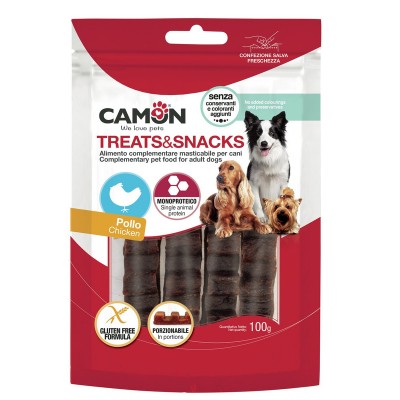 Лакомство для собак Camon - Treats & Snacks Порционный снек-бар из курицы 12см - 100г