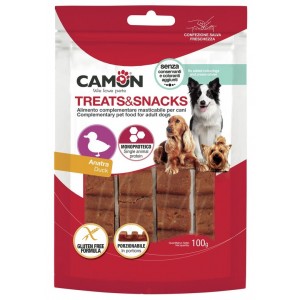 Лакомство для собак Camon - Treats & Snacks Порционный снек-бар из утки, 12см - 100г