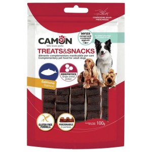 Лакомство для собак Camon - Treats & Snacks Порционный снек-бар из лосося, 12см - 100г