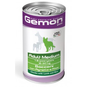 GEMON DOG WET Medium Adult консерва для собак с ягнёнком и рисом 1,25кг