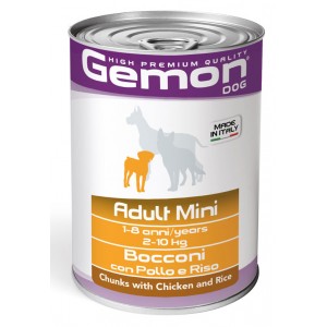 GEMON DOG WET Mini Adult консерва для собак с курицей и рисом 415г