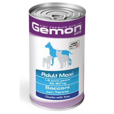 GEMON DOG WET Maxi Adul консерва для собак с тунцом 1,25кг