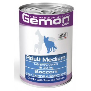 GEMON DOG WET Medium Adult консерва для собак с тунцом и лососем 415г