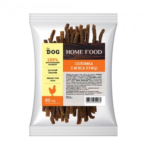 Соломка из мяса птицы - лакомства для собак Home Food 80 г