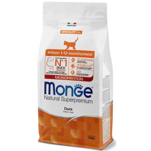 Корм для котят Monge CAT Monoprotein Kitten с уткой 0,4кг