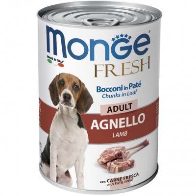 MONGE DOG FRESH паштет для собак c ягнёнком 400г