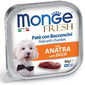 MONGE DOG FRESH паштет для собак c уткой 100г