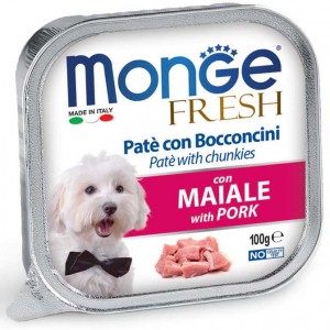 MONGE DOG FRESH паштет для собак cо свининой 100г