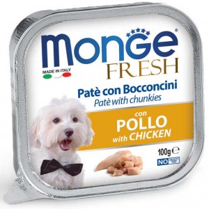 MONGE DOG FRESH паштет для собак c курицей 100г