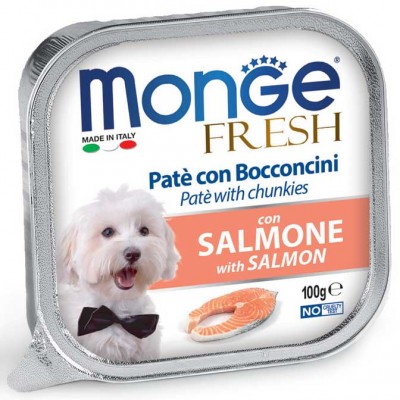 MONGE DOG FRESH паштет для собак c лососем 100г