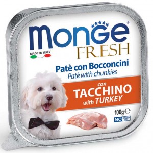 MONGE DOG FRESH паштет для собак c индейкой 100г