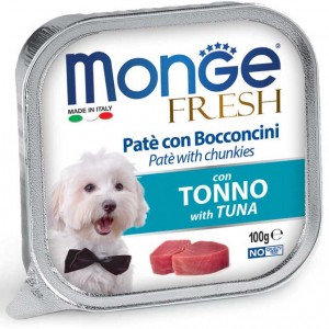 MONGE DOG FRESH паштет для собак c тунцом 100г