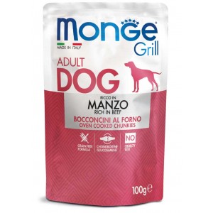 MONGE DOG GRILL паучи для собак с говядиной 100г