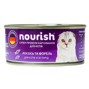 Консерва Nourish с лососем и форелью для кошек 85г