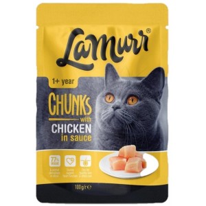 Quattro La Murr Cat паучи для взрослых кошек с курицей (24шт по 100г)