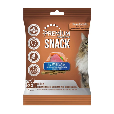 Лакомство для кошек happyOne Premium Cat Snack Salmon and Tuna с лососем и тунцом 50г