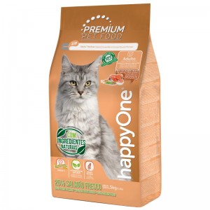 Сухой корм happyOne Premium Adult Cat Fresh Salmon для взрослых кошек со свежим лососем 1,5кг