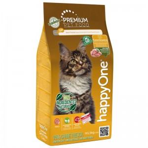 Сухой корм happyOne Premium Sterilized Cat Fresh Meat для стерилизованных кошек со свежим мясом 1,5кг